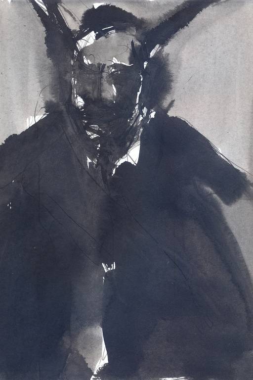 Nanquim em bico de pena de bambu e aguada sobre papel para o livro "Os Irmãos Karamázov" (Dostoiévski), da editora 34, produzido por Ulysses Boscolo