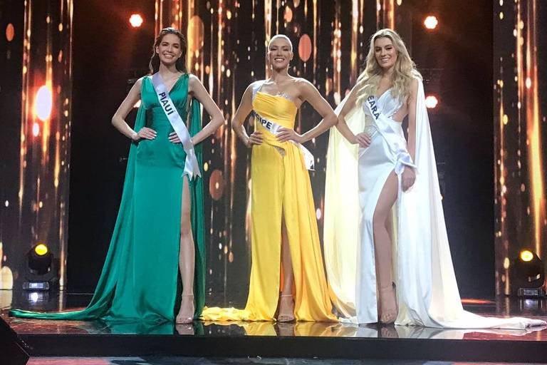 As misses Ceará, Teresa Santos, Piauí, Gabriela Lacerda, e Sergipe, Carol Valença, finalistas do Miss Brasil
