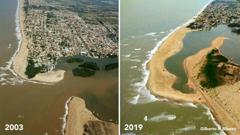 Avanço do mar em Atafona, distrito de São João da Barra (RJ), já destruiu 500 casas e desabrigou centenas de famílias