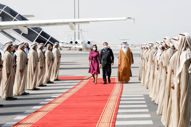 Jair Bolsonaro em Dubai, durante viagem para Oriente Médio