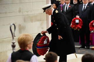 The annual National Service of Remembrance in Whitehall, London
