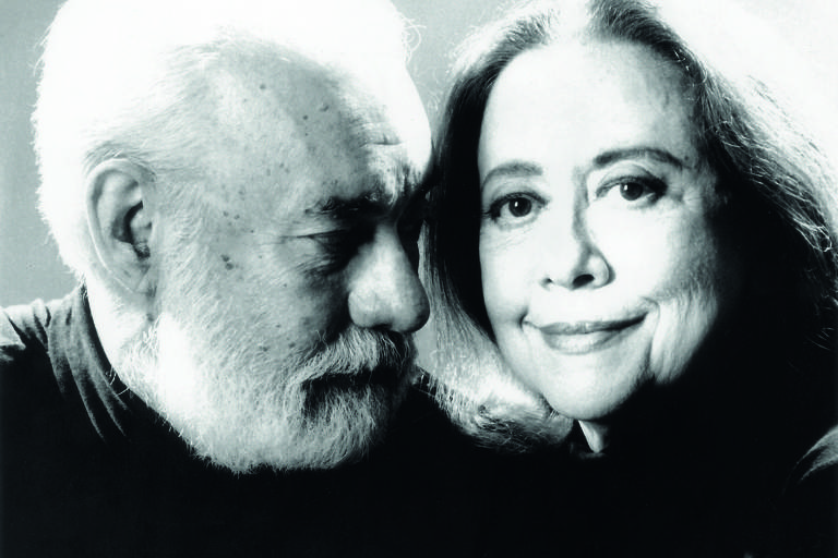 Livro "Fernanda Montenegro - Itinerário Fotobiofráfico". Com o marido, Fernando Torres, em 1994