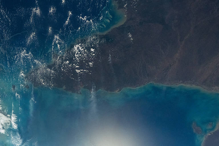 Foto divulgada pela tripulação da Inspiration4, missão da empresa SpaceX do bilionário Elon Musk, que ficou três dias em órbita ao redor do planeta