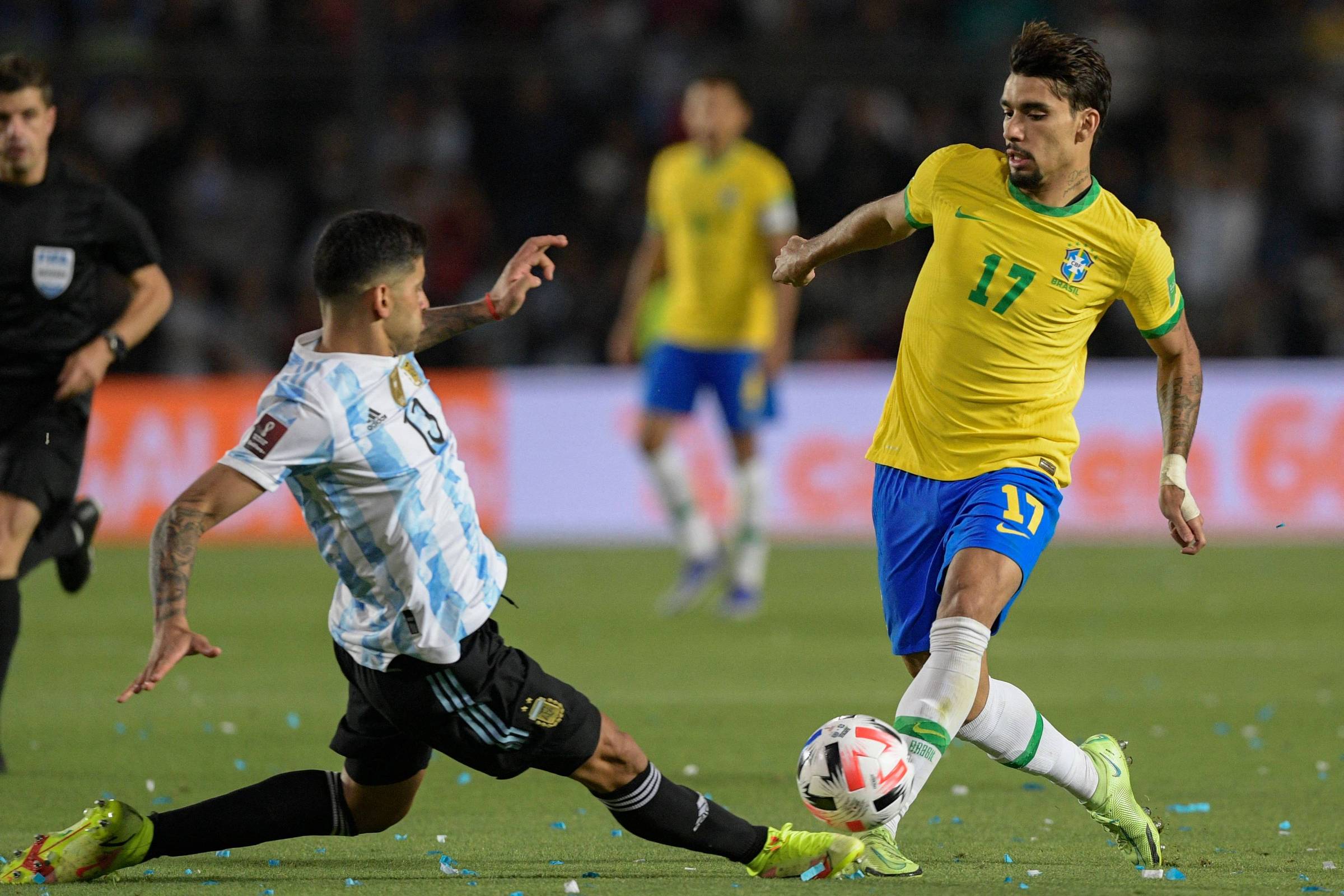 ⏱️ Muita tensão, pouco jogo: Brasil e Argentina vão ao intervalo empatando