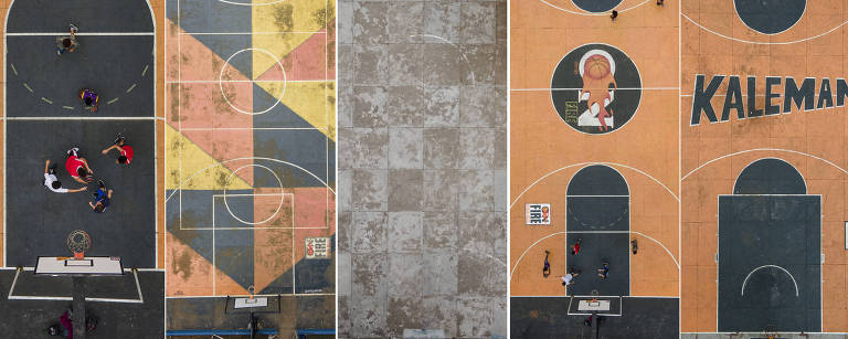 Jogador da NBA joga basquete na periferia de Diadema