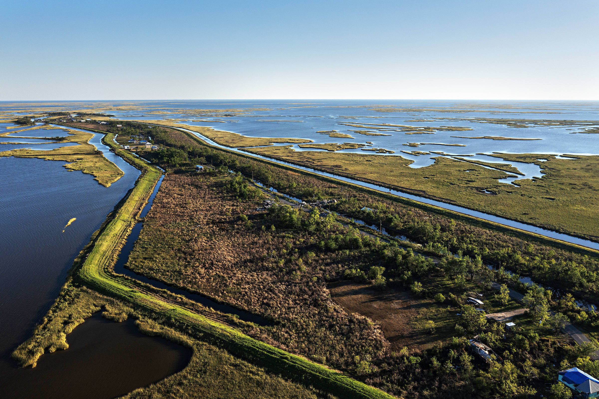 Jean Charles Island, an indigenous community off the coast of Louisiana hit hard by Hurricane Ida in August