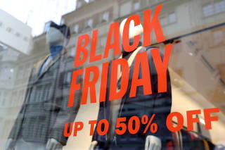 FILE PHOTO: Special discount on Black Friday sales is offered at a fashion store in Zurich