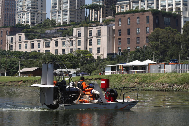 Prefeitura de SP usará aerobarco contra pernilongos nas margens do rio Pinheiros
