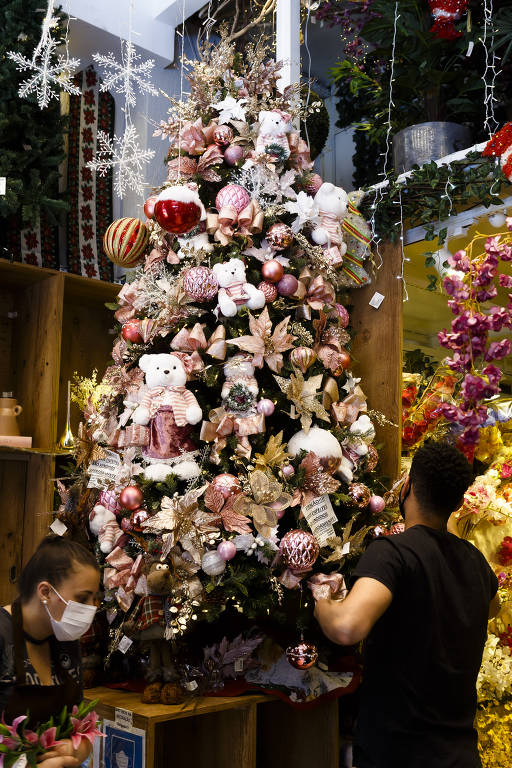 CONJUNTO ROSE GOLD PARA DECORAÇÃO ÁRVORES DE NATAL -LINDO