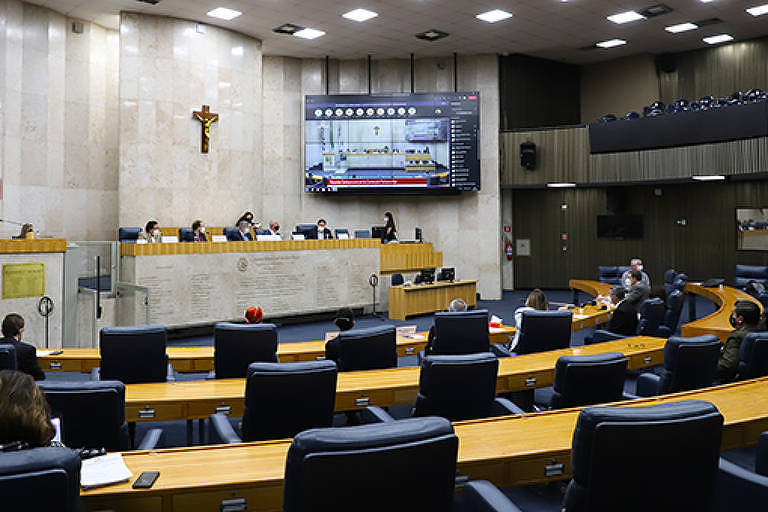 Reunião da CPI da Prevent Senior, na Câmara Municipal de São Paulo
