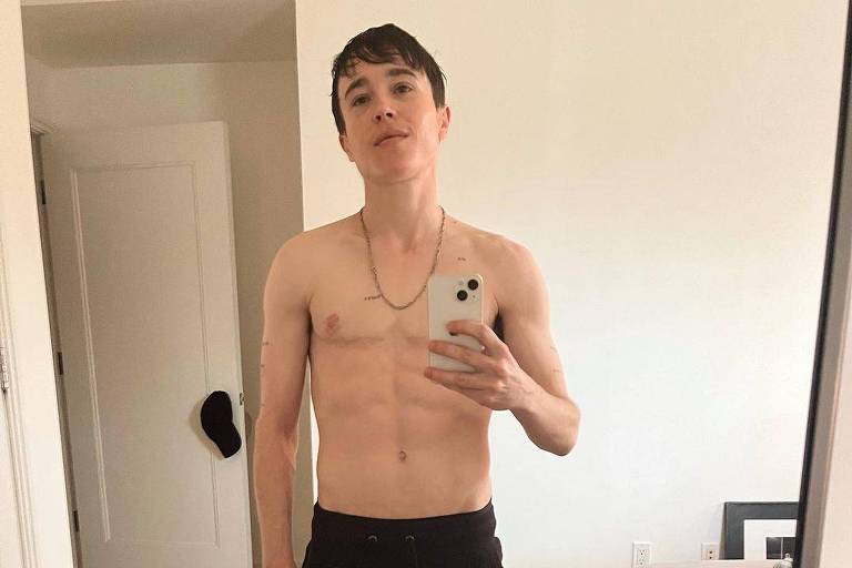 Elliot Page publica foto sem camisa em seu Instagram, após transição de gênero