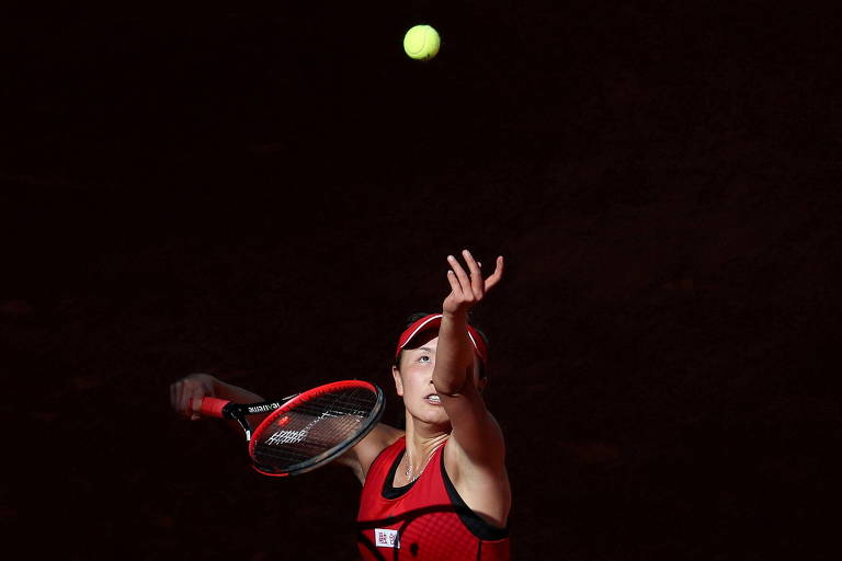 A tenista chinesa Peng Shuai durante torneio de 2018, na Espanha