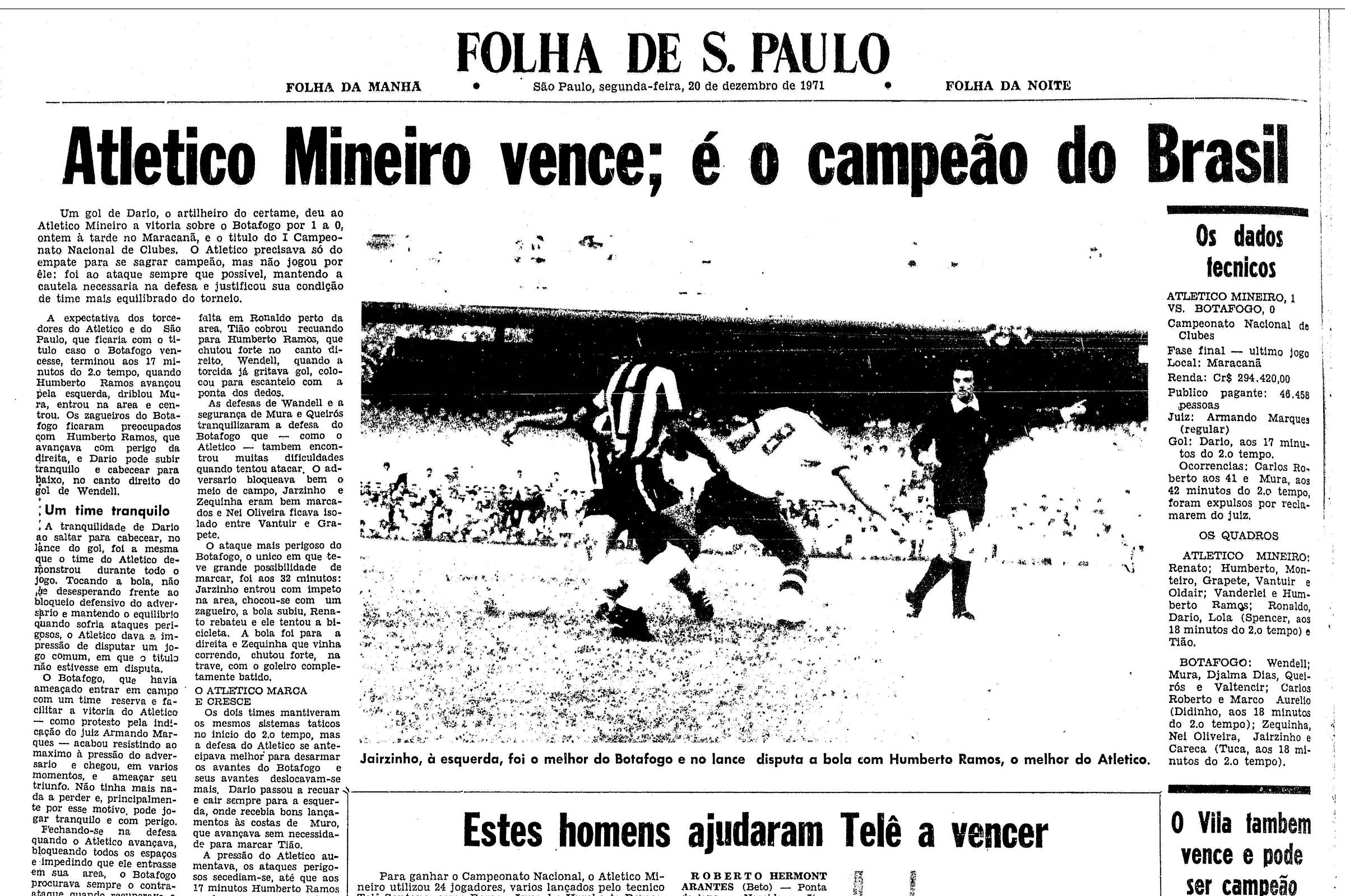 Times de que Gostamos: Nacional 1971