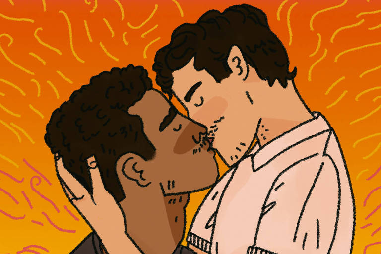 Ilustração da capa de 'O Primeiro Beijo de Romeu', livro LBGTQIA+ escrito por Felipe Cabral