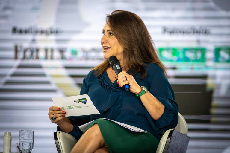 A senadora Kátia Abreu (PP-TO) durante Seminário do Meio Ambiente, Desenvolvimento Sustentável e Negociações Internacionais na CNI, em Brasília
