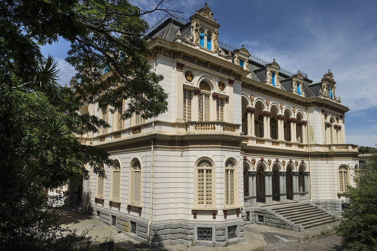 Fachada do Palácio dos Campos Elíseos, que irá abrigar o Museu das Favelas, com inauguração prevista para 2022