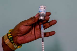 People receive booster doses of the Abdala vaccine against the coronavirus disease (COVID-19), in Havana