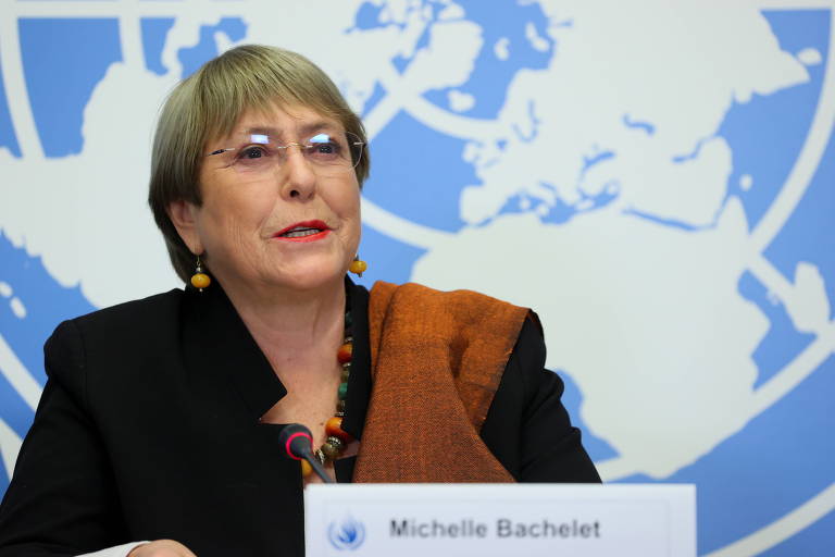 A alta comissária para Diretos Humanos da ONU, Michelle Bachelet, em Genebra 