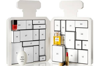 The Chanel No. 5 advent calendar from its 2021 holiday collection. (via Chanel via The New York Times)