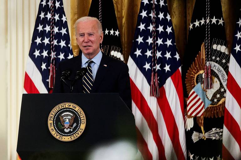 O presidente dos EUA, Joe Biden, discursa sobre pacote social e ambiental na Casa Branca