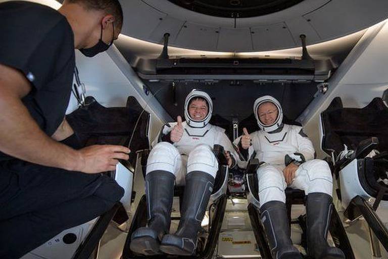 A primeira missão tripulada da Crew Dragon para a estação espacial ocorreu entre maio e agosto de 2020