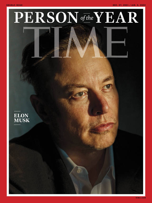 Capa da revista Time mostra Elon Musk, escolhido pela publicação como a Pessoa do Ano de 2021