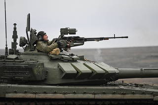 Russian service members hold drills in the Rostov region