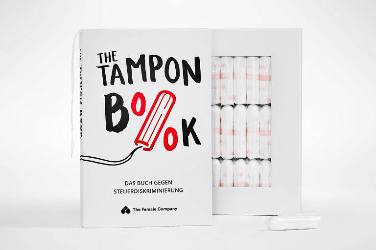 Empresa alemã decidiu vender absorventes com uma capa de livro e duas páginas para dizer como se usa para se beneficiar da alíquota mínima para este último produto, após campanha por redução de tributo