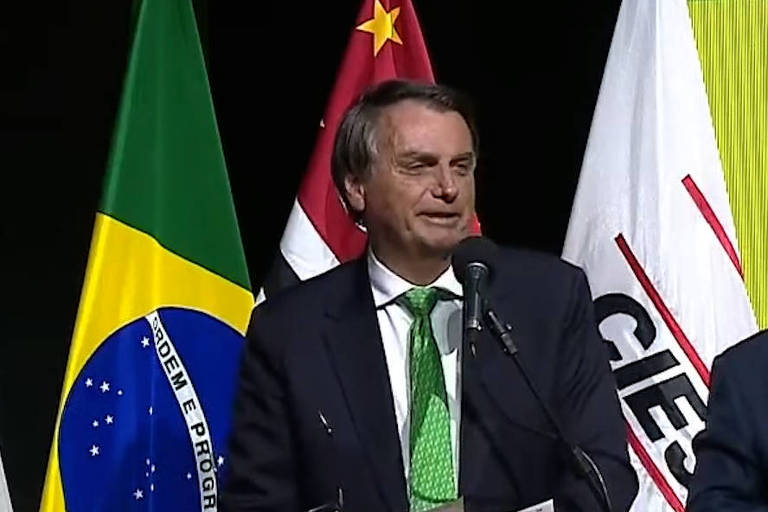 Presidente Jair Bolsonaro em evento da Fiesp, no dia 15/12/2021