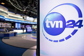 FILE PHOTO: General view of TVN station's TVN24 television channel studio in Warsaw
