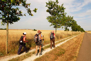 Espanha. Caminho de Santiago Compostela. Bicicleta
