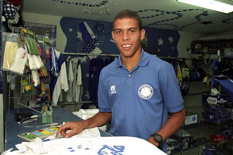 O atacante Ronaldo em 1993, quando era jogador do Cruzeiro