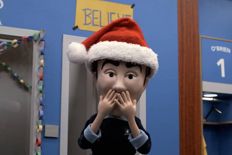 Cena do curta-metragem 'Ted Lasso - The Missing Christmas Mustache'