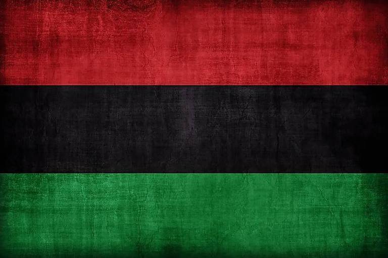 As três cores da bandeira panafricanista