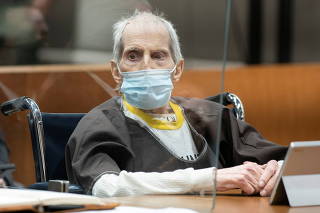 FILE PHOTO: Robert Durst appears in court as he was sentenced to life without possibility of parole for the killing of Susan Berman, in Los Angeles