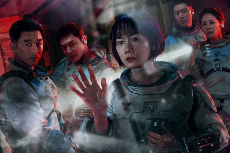 Cena da série 'O Mar da Tranquilidade', ficção científica coreana da Netflix