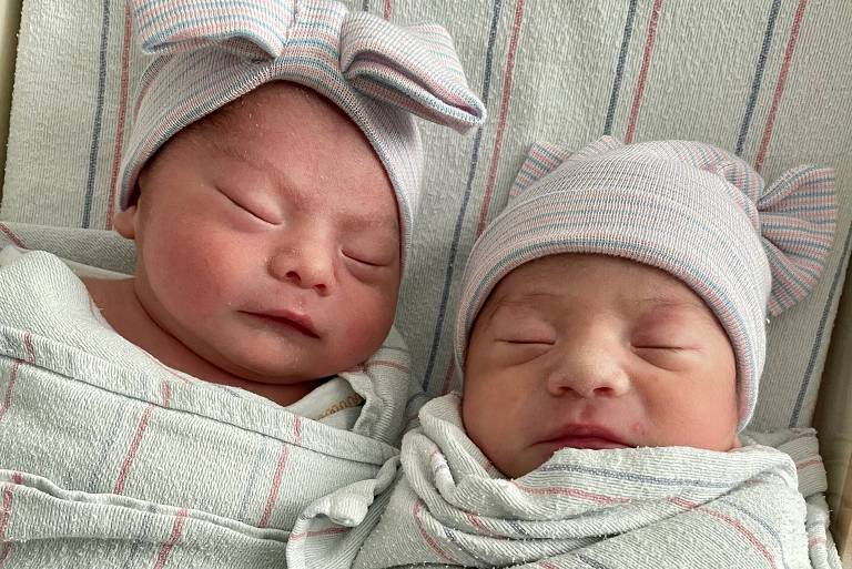 Aylin e Alfredo nasceram com 15 minutos de diferença; ele em 2021, e ela em 2022