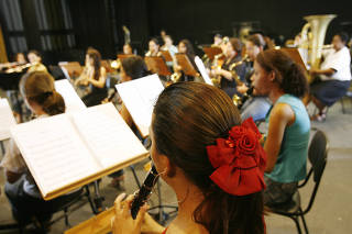 Banda Sinfonica formada so por Mulheres