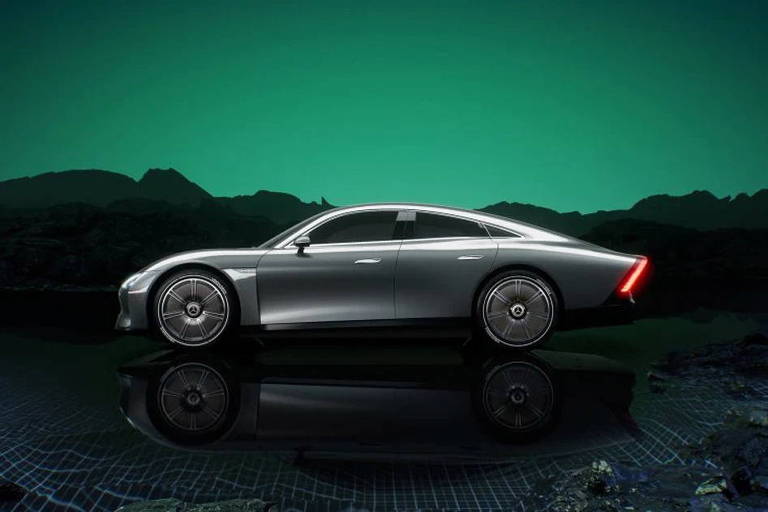 Design futurista do novo modelo elétrico da Mercedes | Foto: Divulgação