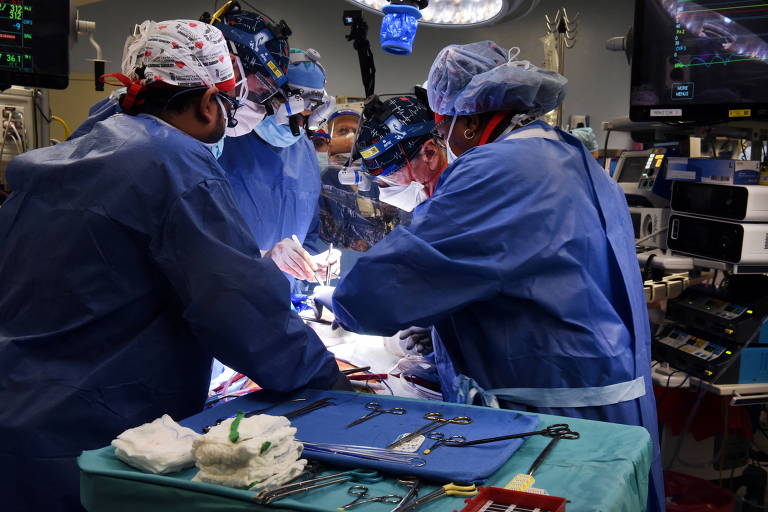 Equipe médica realiza cirurgia