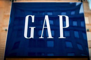 FILE PHOTO: The sign for a Gap store is seen on 5th avenue in midtown Manhattan in New York