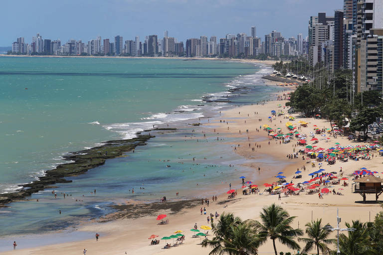 Praia de Boa Viagem, em Recife (PE)