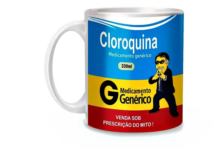Caneca de Bolsonaro e cloroquina vende poucas unidades no ecommerce