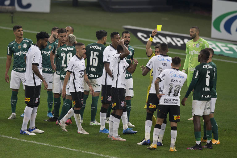Corinthians e Palmeiras em jogo pela semifinal do Paulista de 2021