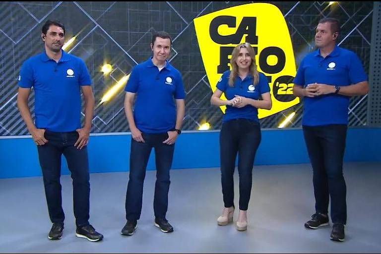 Equipe de cobertura esportiva da Record no Rio de Janeiro
