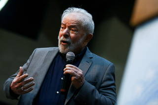 FILE PHOTO: Former Brazil?s President Lula speaks in Sao Paulo