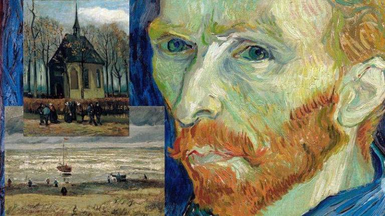 Montagem com obras de Vincent Van Gogh