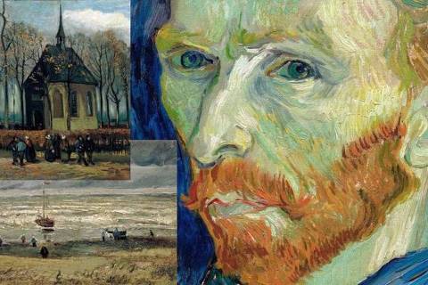 Montagem com obras de Vincent Van Gogh