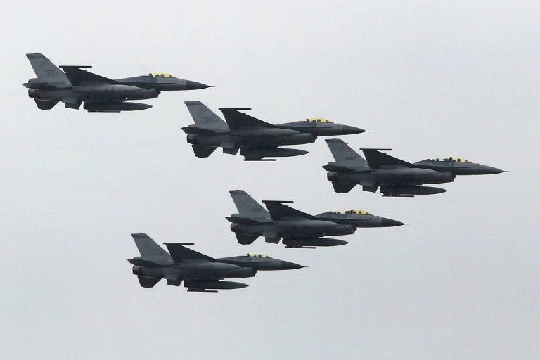Caças F-16 de Taiwan, a linha de frente para interceptar aviões chineses em incursões
