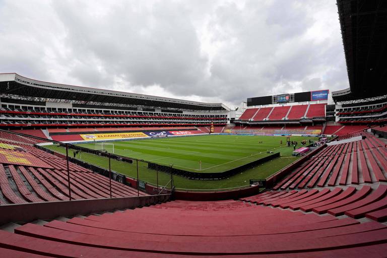 Estádio Rodrigo Paz Delgado, em Quito, no Equador